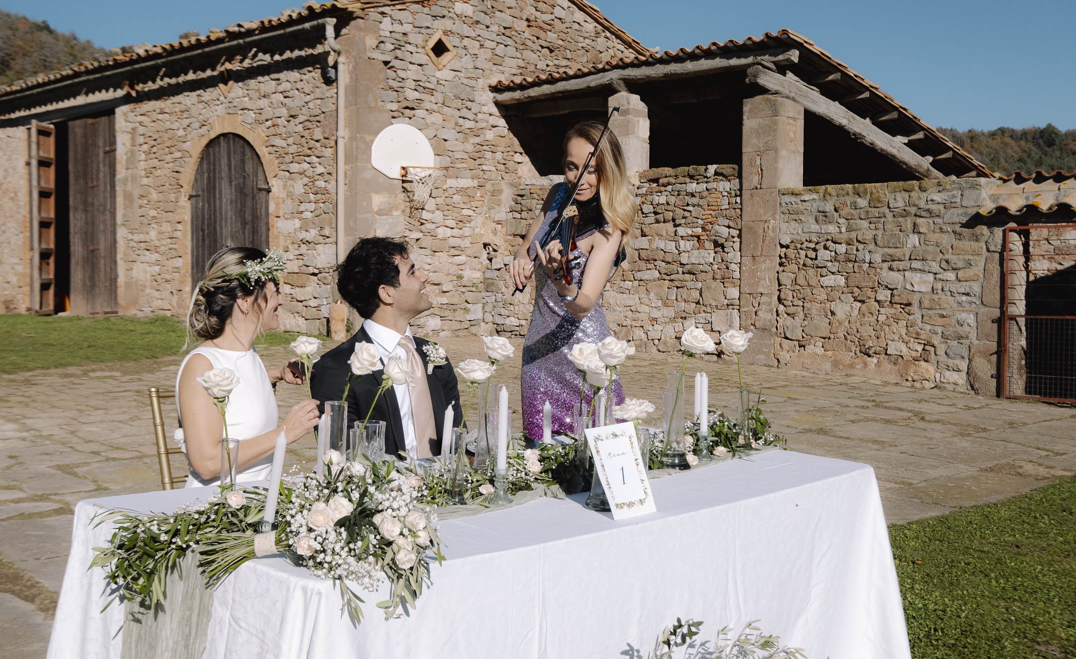 Violinist for Weddings in Catalonia | Live Music Barcelona mas el soler de terrades 139